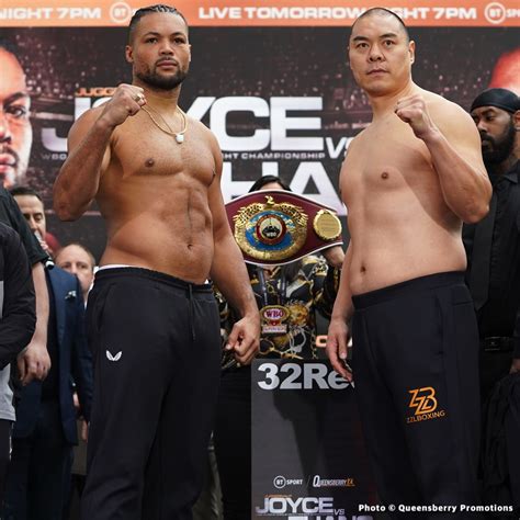 Joyce Vs Zhang Official Espn And Bt Sport Weights Boxing News