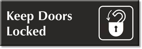 Lock Doors Signs