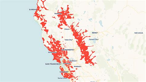 Maps Planned And Current Pgande Power Outages In Northern California