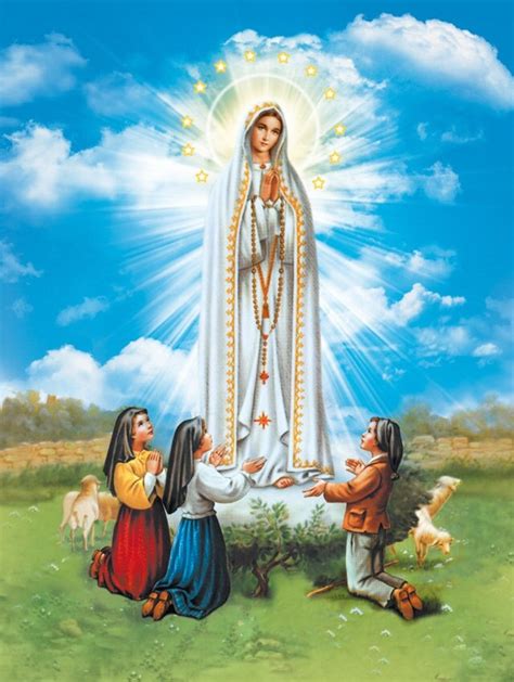 Our Lady Of Fátima Holy Mary Mother Of God Poster Print Art Home Wall