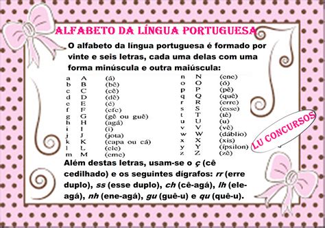 Lu Concursos Alfabeto Da Língua Portuguesa