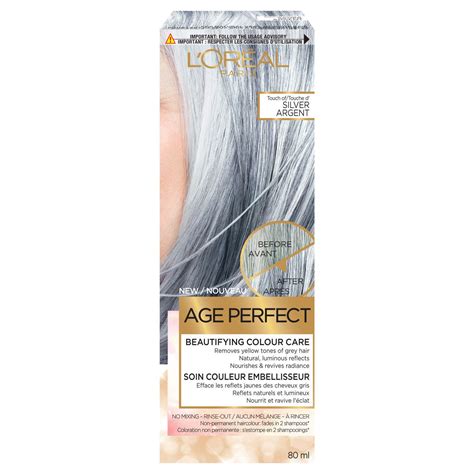 Loreal Paris Age Perfect Beautifying Colour Care Temporary Hair Colour Touch Of Silver 1 Ea