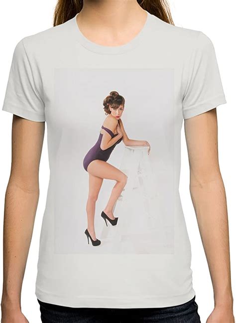 society6 women s pin up girl t shirt x large silver at amazon women s clothing store