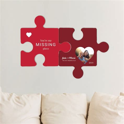 Personalized Youre My Missing Piece Wall Decor Puzzle Set Puzzle Set Unique Valentines Day