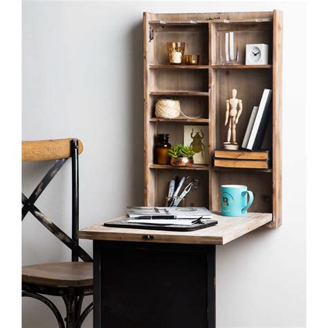 The Rustic Home Wall Mounted Fold Away Desk Living Room Decor Rustic