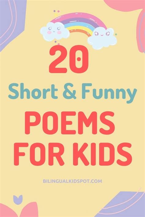 30 Short And Funny Poems For Kids Of All Ages