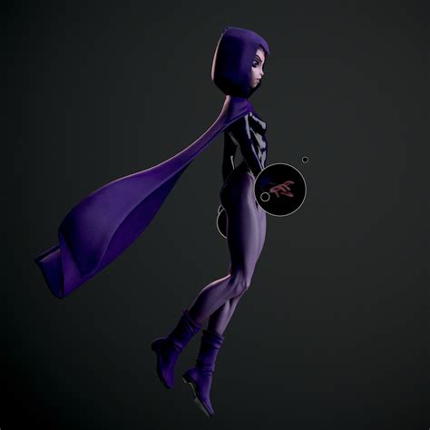 D Model Raven Teen Titans Cartoon Character Vr Ar Low Poly Cgtrader