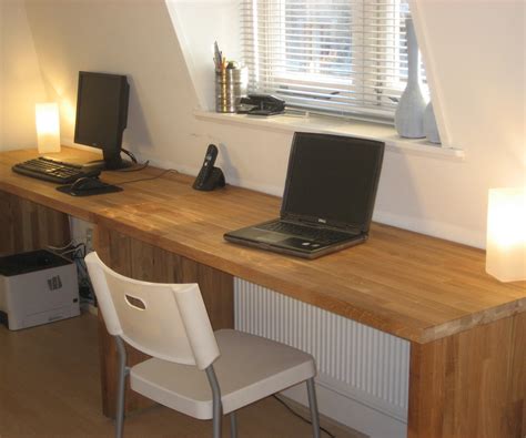 Diy desk with concrete desktop from the home depot Simple Long Computer Desk | Office Furniture