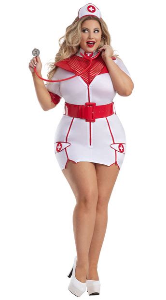 Plus Size Nurse High Temps Costume Sexy Nurse Costume