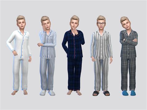 Fullbody Basic Sleepwear Boys By Mclaynesims At Tsr Sims 4 Updates