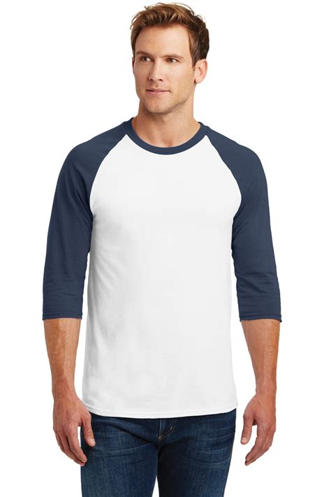 Gildan Printed Men S Heavy Cotton 3 4 Sleeve Raglan T Shirt Queensboro