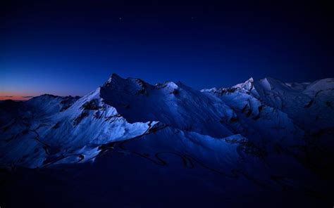 Hd Beautiful Mountain Range At Night Wallpaper Download Free 49592