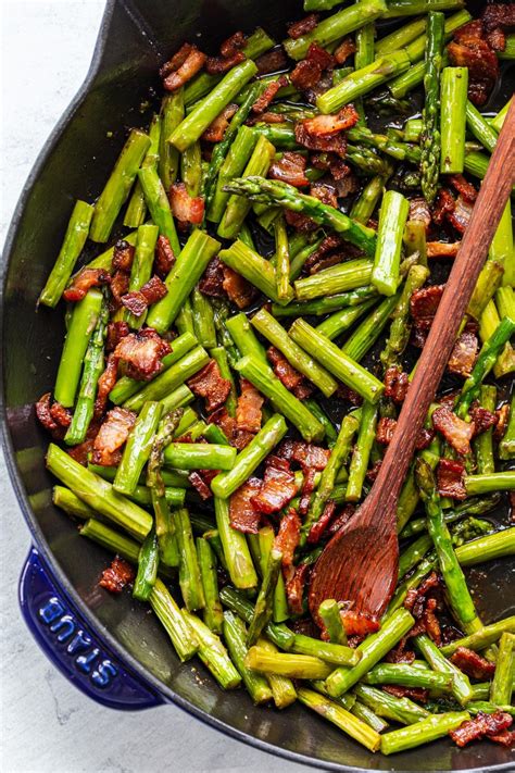 Asparagus With Bacon Recipe So Easy Momsdish