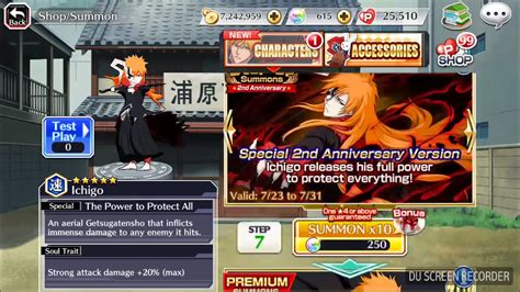 Bleach Brave Souls Step Up Summons Youtube