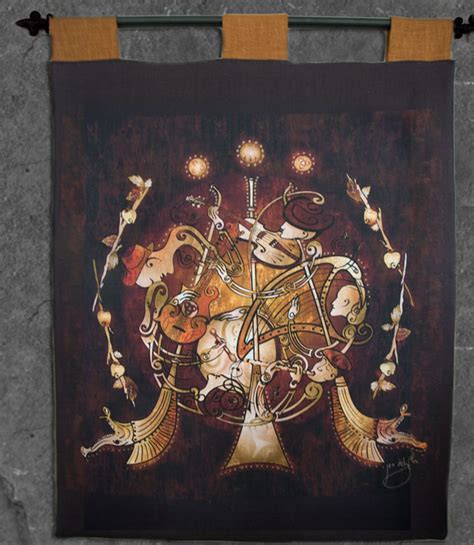 Celtic artist jan delyth created this tapestry. Celtic Musicians Wall Hanging Celtic Art by Welsh artist Jen Delyth - Official Home Site ...