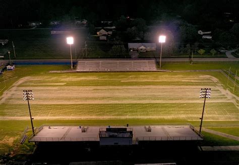 High School Football Field Sports Led Lighting Upgrade Millen Ga
