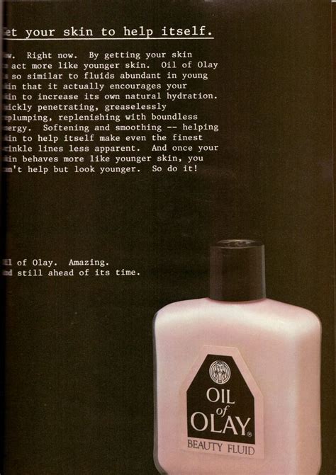 1987 Oil Of Olay Moisturizer Skin Cream Print Ad Vintage Advertisement