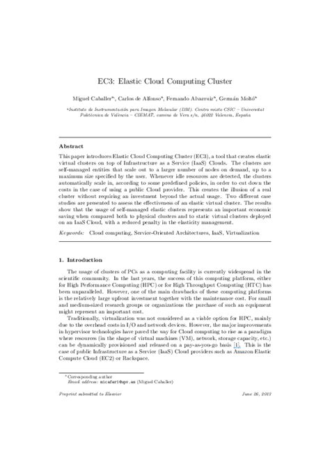 Connect apps, data and services in. (PDF) EC3: Elastic Cloud Computing Cluster | Germán Moltó ...