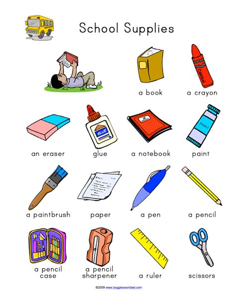 English Corner School Supplies