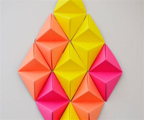 Wall Art 3d Origami Geometric Shapes Geometric Origami Origami Art
