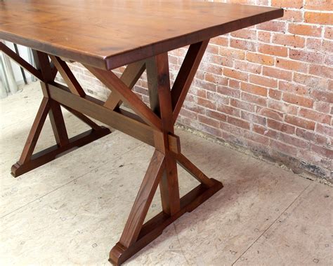 bar height oak trestle table ecustomfinishes
