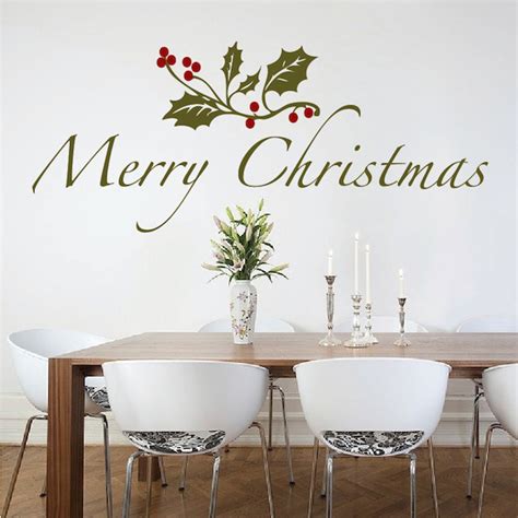 Check out our christmas wall decor selection for the very best in unique or custom, handmade pieces from our signs shops. Beautiful Christmas Vinyl Wall Decal - Trendy Wall Designs