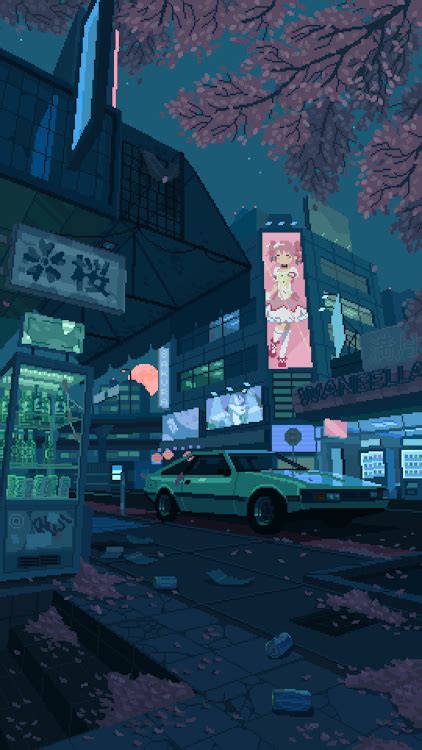 Waneella Pixel Art Art Wallpaper Anime Scenery
