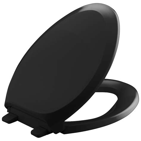 Kohler French Curve Quiet Close Elongated Toilet Seat In Black The