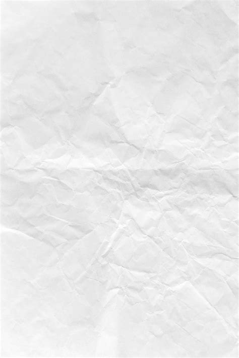 Crumpled White Paper Textured Background Free Image By