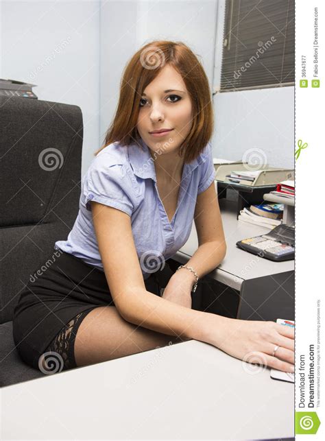 Sexy Secretaresse Stock Afbeelding Image Of Kaukasisch 36947677