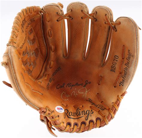 Cal Ripken Jr Signed Rawlings Baseball Glove Psa Coa Pristine Auction