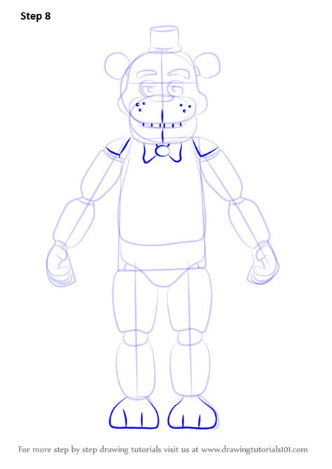 Learn How To Draw Freddy Fazbear From Five Nights At Freddys Five