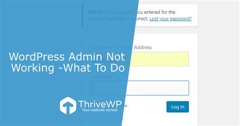 WordPress Admin Login Not Working Fix The Wp Admin Login Today