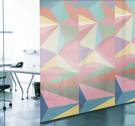 Geometric Office Window Film Window Decal Tenstickers