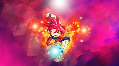 Wallpaper Dragon Ball Super Son Goku Super Saiyan God 2560x1440