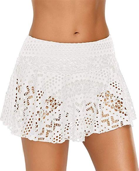 Clode Womens Beach Bathing Suit Skort Lace Skirt Bottom Bikini