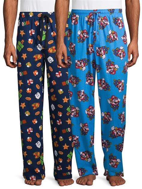 Nintendo Nintendo Mens Mario 2 Pack Pajama Pants