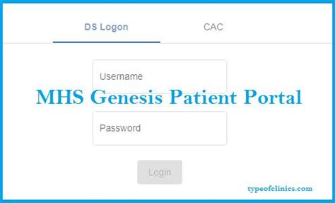 Mhs Genesis Patient Portal Login Myaccessdmdcosdmil By