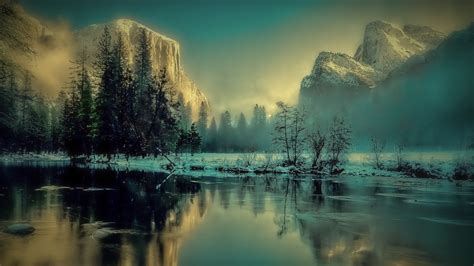 1366x768 Yosemite Park Landscape Sunrise Laptop Hd Hd 4k Wallpapers