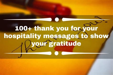 100 Thank You For Your Hospitality Messages To Show Your Gratitude