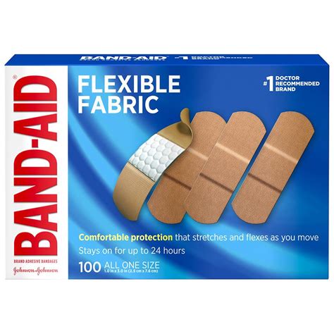 Band Aid Flexible Fabric Adhesive Bandages One Size All One Size 1