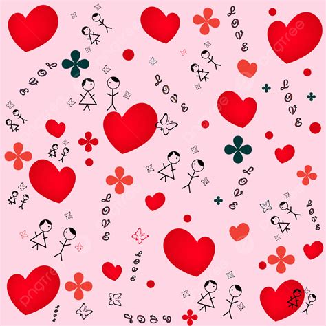 Cute Love Patterns Couple With Hearts Background Wallpaper Cute Love