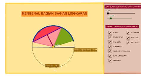 Bagian Lingkaran Geogebra