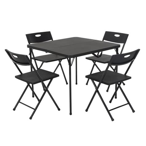 Black Cosco Folding Tables Chairs 37335blk1 64 1000 