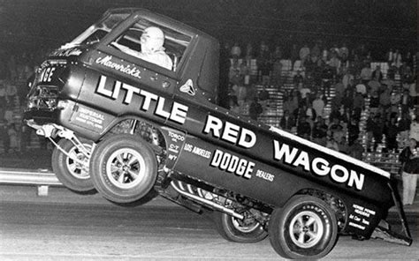 1965 Dodge A100 Little Red Wagon Wheel Standing Drag Racing Little