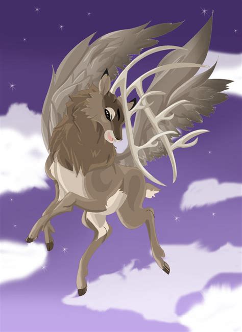 Winged Deer By Piratehearts On Deviantart