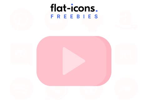 Pink Youtube Icon Free Flat Icons