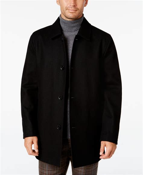 Issey miyake men pure wool black overcoat car coat l. Cole haan Men's Reversible Car Coat in Black for Men | Lyst
