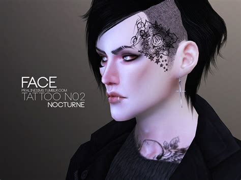 Face Tattoo Nocturne N02 The Sims 4 Catalog