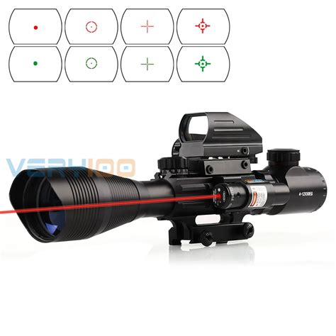 Very100 4 12x50 Eg Tactical Rifle Scope W Holographic 4 Reticle Sight